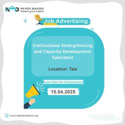 Institutional Strengthening and Capacity Development Specialist | Nahda ...